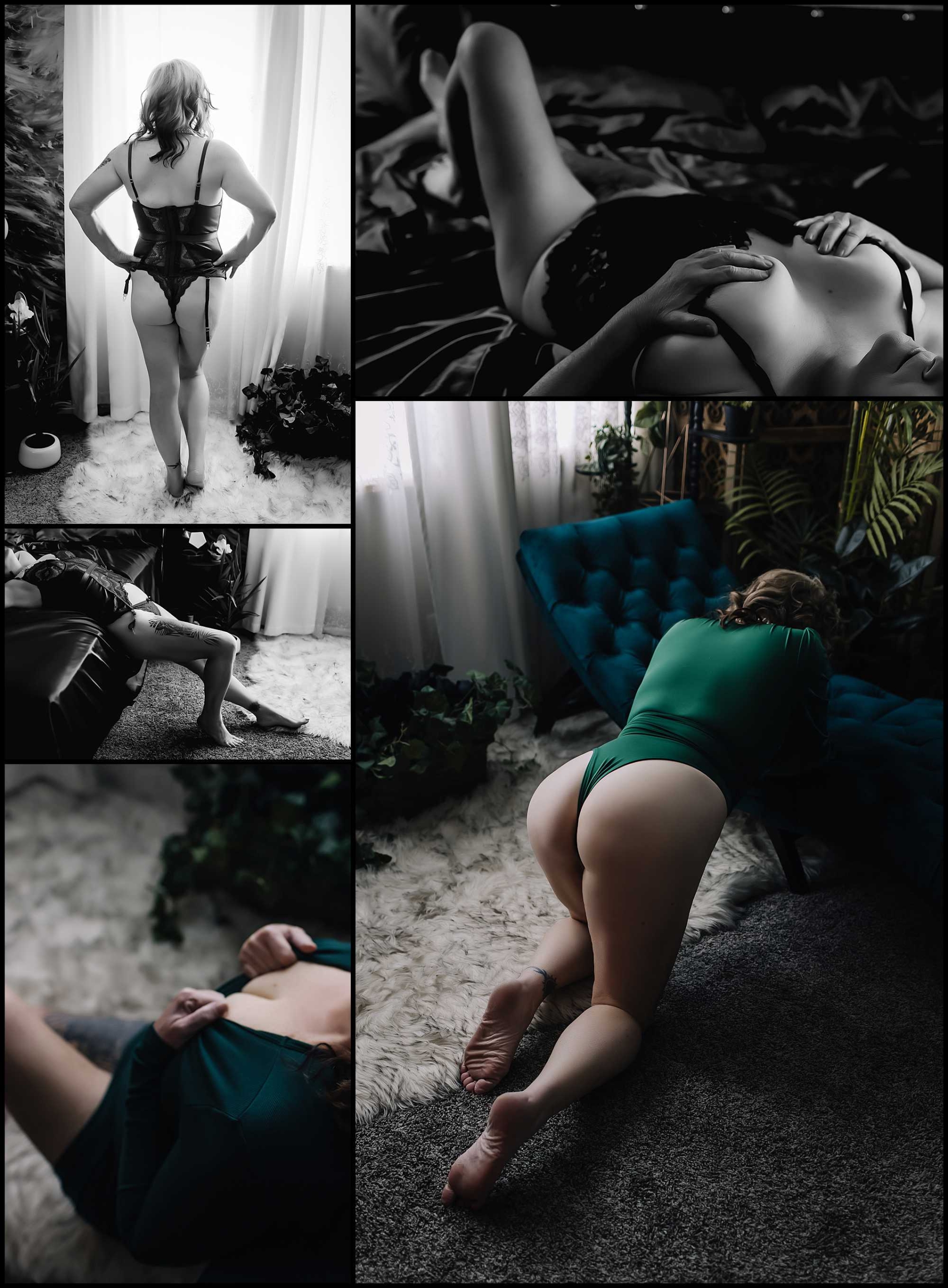 Collection of boudoir images of a beautiful 53 year old woman