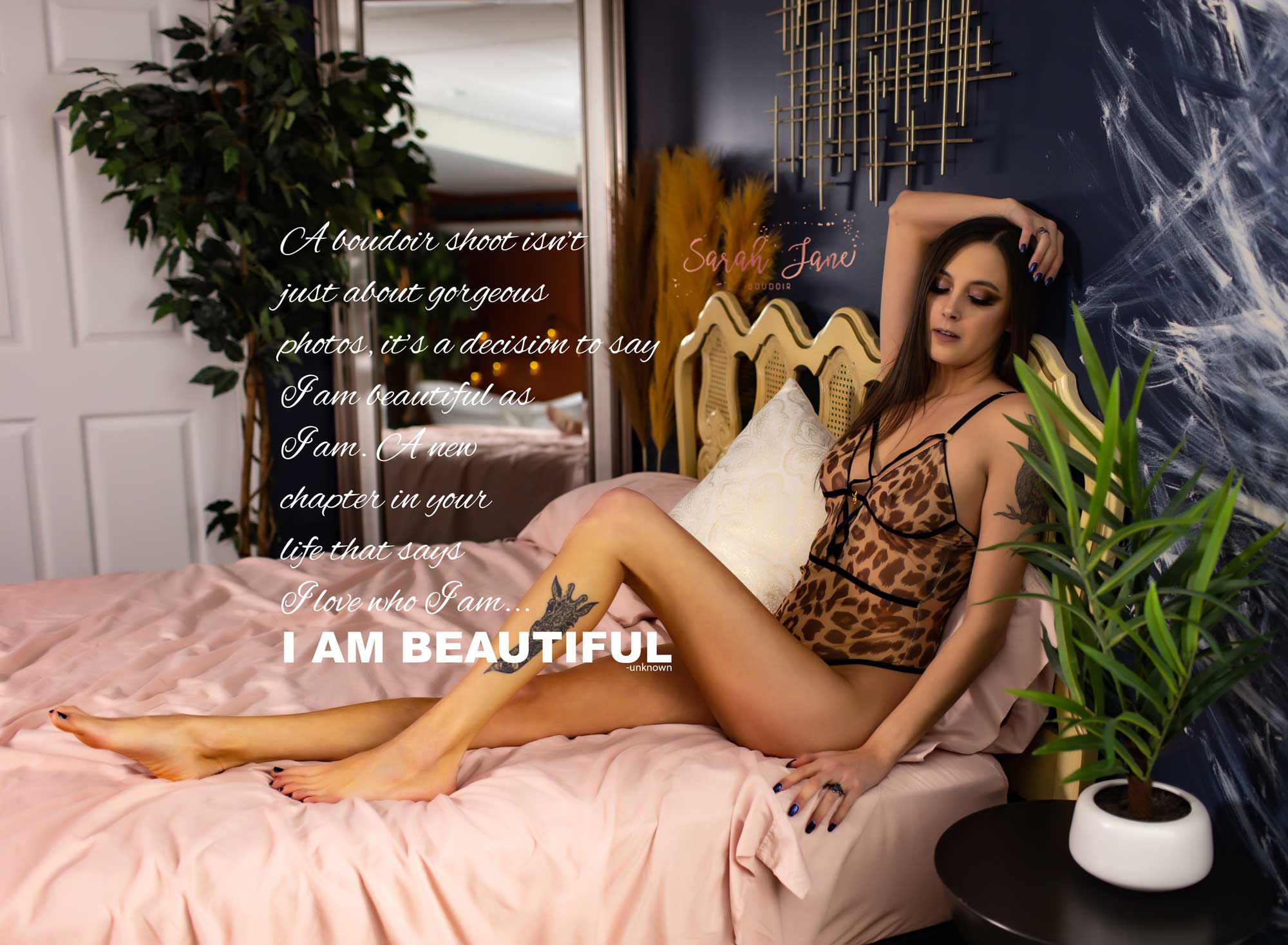 I Am Beautiful Quote Sarah Jane Boudoir