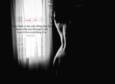 Love your body quote Sarah Jane Boudoir